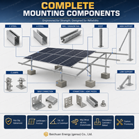 Sistema de Montaje Solar de Inclinación Fija de Alta Resistencia, Galvanizado en Caliente, Soporte de Aluminio para Paneles Solares en Techos Planos