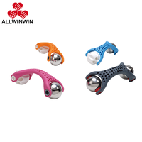 ALLWINWIN RMB68 Balle de massage à rouleaux - Masseur plantaire en acier inoxydable en forme de main pour fasciite plantaire et points de pression