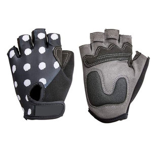 Gants de cyclisme d'hiver en cuir premium pour hommes, respirants, antidérapants, design demi-doigts, fermeture auto-agrippante pour route et VTT - Product Image 1