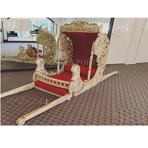 Palki paon pour l'entrée de mariage Palki d'entrée de mariée moderne Superbe mariage sud-asiatique Doli Palki - Product Image 4