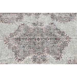 พรมวินเทจขนาดใหญ่ 4.8x9.6 ฟุต พรมตุรกีลายตารางสีเขียว ทำจากขนสัตว์ - Product Image 5