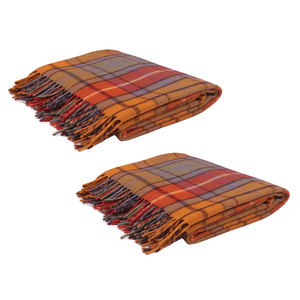 Manta tejida de lana de primera calidad Diseño clásico de tartán Ropa de cama transpirable suave y acogedora para uso doméstico - Product Image 2