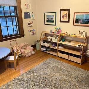 Montessori Solid <b>Wood</b> Bookshelf Corner Toy Storage <b>Shelves</b>-Eco-Friendly Durable Modern Design Adjustable Kids Bedroom Hospital - Product Image 3