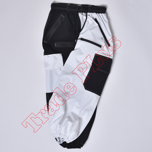 Pantalon de neige bicolore noir et blanc le plus vendu avec poches zippées fonctionnelles, ourlet élastique et chaud pour l'hiver - Product Image 3