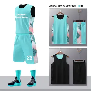 Maillot de basket-ball réversible personnalisé pour hommes, maillot professionnel respirant à séchage rapide, maillot de basket-ball pas cher B308 - Product Image 1