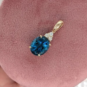 Topaze bleue de Londres naturelle, gemme en vrac coupe ovale 5x3mm à 16x12mm Variété de tailles disponibles - Product Image 4