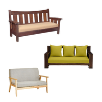 Canapé modulaire de luxe en tissu, 1, 2 ou 3 places, options personnalisables, forme en bois moderne pour le salon
