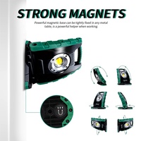 Luz LED de trabajo recargable, 10W, 1000 lúmenes, 5000K