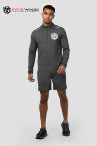 Chaqueta de entrenamiento con cremallera de secado rápido de manga larga para hombre, ropa deportiva para gimnasio con logotipo personalizado, deportes de invierno Paradiso de talla grande - Product Image 5