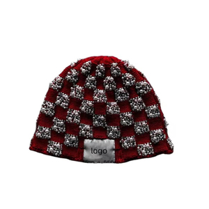 Gorro de Invierno de Alta Calidad para Hombre, Gorro de Punto con Pedrería, con Logotipo Personalizado, Precio al por Mayor, Estilo Personalizado OEM, Moda 2026 - Product Image 1