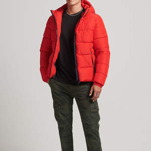 Invierno 2025, venta al por mayor, chaqueta acolchada con estampado personalizado para hombres, chaqueta de burbujas de poliéster informal personalizada para invierno para hombres con bolsillos - Product Image 1