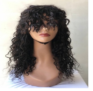 100% donneur unique indien vierge naturel bouclé Bob perruque de cheveux humains pour les femmes noires facile à porter Style avec base en soie vendeur en gros - Product Image 1