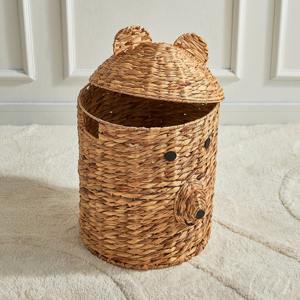 Cute bear-shaped <b>basket</b> woven from water hyacinth Handmade Storage <b>Basket</b> Wholesale eco-friendly Made in Vietnam - Product Image 1