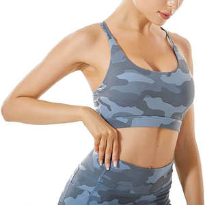 100% Polyester Breathable Solid Color Women Sports Bra-High Support Yoga Front Logo Lightweight Fitness Wear - Product Image 4