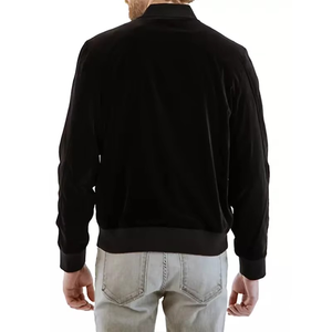 Chaqueta Bomber Negra Estilo Universitario con Diseño de Logotipo Personalizado al por Mayor OEM, Chaqueta de Invierno y Primavera con Cuello Alto para Hombre y Mujer - Product Image 3