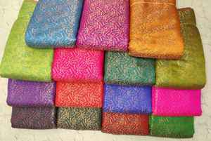 Wholesale Custom High Quality <b>100</b>% <b>Silk</b> Brocade <b>Fabric</b> Vibrant Colors for Luxury Fashion Upholstery & Crafting - Product Image 6