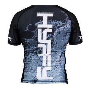 New Design Breathable UPF50+ Quick Dry Anti-Bacterial Fitness Rash Guards Short Sleeve Compression Wear O-Neck Tight Shirt - Product Image 2