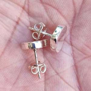 925 Sterling <b>Silver</b> Heart-Shape <b>Stud</b> Earrings Elegant <b>Silver</b> <b>Studs</b> for Gift Occasions - Product Image 5