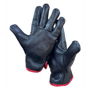 Contribuez aux gants de conducteur en cuir de peau de vache jaune imperméable de l'industrie fabriqués au Pakistan pour la conduite - Product Image 2