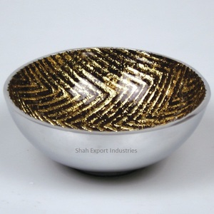 Cuenco de aluminio de forma redonda para servir alimentos, esmalte azul para el hogar, Hotel y restaurante, aperitivos de mesa y cuencos para servir postres - Product Image 4