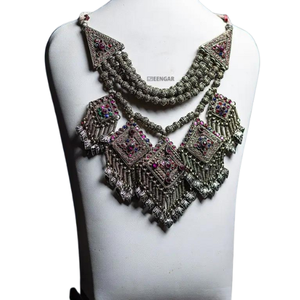 ENSEMBLE DE MARIÉE TRIBAL AFGHAN MARIAGE PENULUM ASIATIQUE ÉBLOUISSANT PENDANT JHUMKA ENSEMBLES DE BOUCLES D'OREILLES FEMMES OEM ODM LAITON TURQUOISE - Product Image 2