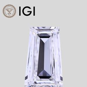 Baguette conique 3 carats F VS2 Diamant de laboratoire certifié IGI, taille baguette conique - Product Image 1