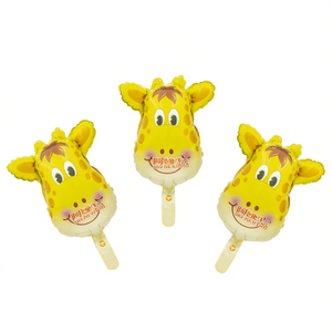 Globo de fiesta con forma de jirafa, 17x22 cm, 3 piezas, decoración para fiestas - Product Image 1