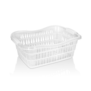 Cesto de Ropa Rectangular Transparente de Plástico para Cocina, Organizador de Almacenamiento Apilable y Duradero - Product Image 1