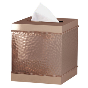 Caja de pañuelos de metal de color negro con forma rectangular de metal, caja de pañuelos para decoración de restaurante - Product Image 6