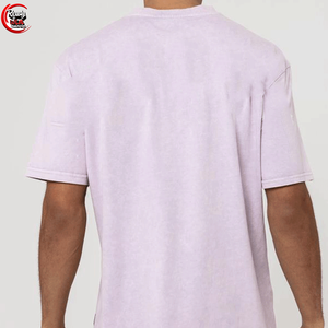 Camiseta extragrande de algodón 100% para fitness y correr dobladillo curvo más largo Skate Staple tela suave Impresión digital sólida - Product Image 5