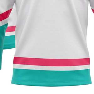 Maillots de hockey sur glace de sport cousus Impression par sublimation personnalisée Vêtements de hockey sur glace brodés Maillot de hockey sur glace par sublimation - Product Image 5