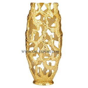 Florero decorativo de Mesa para el hogar de diseñador Vintage, maceta de aluminio y plata de la mejor calidad, jarrones y macetas a la venta - Product Image 3