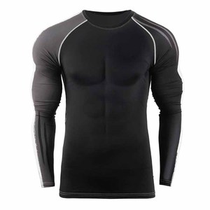 Couche de base pour hommes haute extensible Polyester Nylon fait Rashguard Logo personnalisé impression et broderie Rashguards Adultes Garçons - Product Image 1