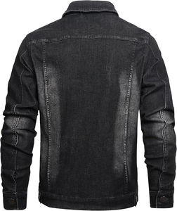 แจ็คเก็ตยีนส์ผู้ชายดีไซน์ใหม่สำหรับฤดูหนาว ผ้าฝ้ายออร์แกนิค เป็นมิตรกับสิ่งแวดล้อม ระบายอากาศได้ดี  รับสกรีนโลโก้  กันลม - Product Image 6