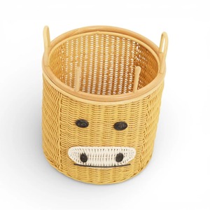 Panier de rangement rond multifonctionnel moderne en rotin naturel Geronimo, respectueux de l'environnement - Product Image 3