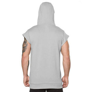 <b>Men</b> Bodybuilding Gym Training Workout Running <b>Sleeveless</b> Hoodies Slim Fits Cotton Polyester Pullover <b>Sleeveless</b> <b>Hoodie</b> - Product Image 2
