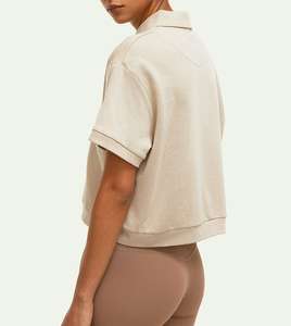 Offre Spéciale nouveau modèle décontracté culture polos pour femmes haute qualité 100% coton femmes culture POLO chemise logo personnalisé - Product Image 5