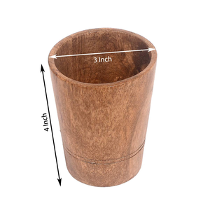 Nouveau design verre à eau en bois jus de fruits lait verre en bois dernier design noir en bois verre simple qualité supérieure prix bon marché - Product Image 2