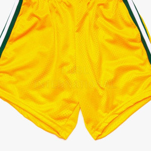 Pantalones cortos de malla teñidos lisos amarillos de nuevo diseño para hombre, tamaño personalizado y estilo de calle principal, patrón sólido, venta en línea - Product Image 5