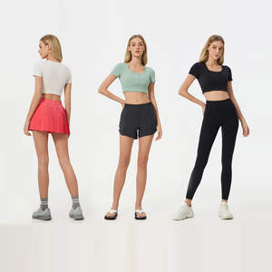 Crop Top T-Shirt 100% Coton Léger Uni Sexy Crop Top de Fitness pour Femmes Tees OEM Personnalisé Crop Shirts pour Femmes - Product Image 4