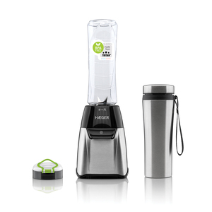 Frullatore sportivo in acciaio inox con caraffa termica 600ml 350W (Haeger LQ-350.008A B) - Product Image 1