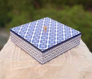 Cajas de madera decorativas estampadas para frutas secas, cajas de almacenamiento de hojas secas - Product Image 4