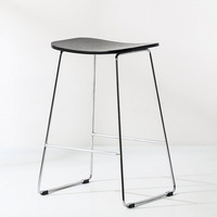 Tabouret de bar en bois massif, chaise haute moderne en fer pour la maison, l'îlot de cuisine, le comptoir de bar, le bureau d'accueil