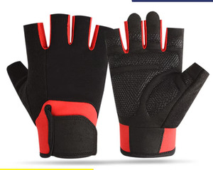 Wholesale Custom Logo Half Finger <b>Weightlifting</b> Gym Gloves Breathable Quick Dry Durable Leather Unisex with Hook & Loop - Product Image 2