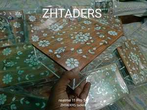 Handmade Wooden Frame Acrylic Date and Sweet Box with Mother of Pearl Inlay Lid Custom Size Luxury Ramadan and Eid Gift for Home - Product Image 2