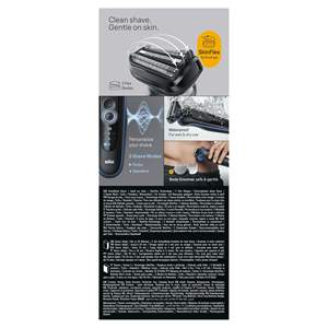 Rasoir électrique pour homme, utilisation humide et sèche, avec tondeuse corporelle sans fil, bleu, étanche IPX7, rasoir facial à double lame - Product Image 5