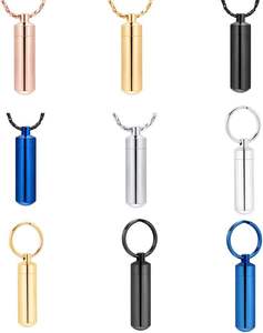 เครื่องประดับสแตนเลสสตีลสีดำสำหรับใส่เถ้ากระดูกสร้อยคอโกศทรงขี้เถ้าที่ระลึกกำหนดขนาดได้เอง - Product Image 2