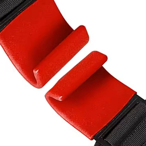 Venta al por mayor de ganchos de levantamiento de pesas negros con muñequeras correas gimnasio equipo de entrenamiento Accesorios - Product Image 5