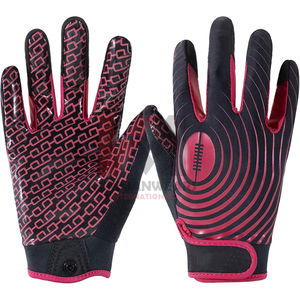Gants de football américain personnalisés en gros, gants de receveur à haute adhérence pour hommes, femmes et enfants, gants de football américain - Product Image 1
