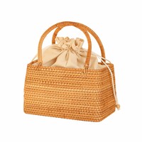 Keranjang Piknik & Tas Penyimpanan Rotan Gaya Korea Buatan Tangan untuk Musim Gugur - Anyaman Rustic Eksotis Multifungsi